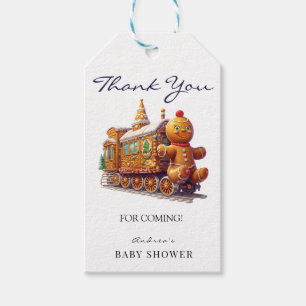Lebkuchen Christmas Baby Dusche Danke für die Un Geschenkanhänger