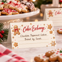 Lebkuchen-Cookie-Austausch Leere gefaltete Platzka