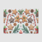 Lebkuchen-Cookie Candy Cane & Kiefer Seidenpapier (Vorderseite)