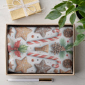 Lebkuchen-Cookie Candy Cane & Kiefer Seidenpapier (Geschenk)