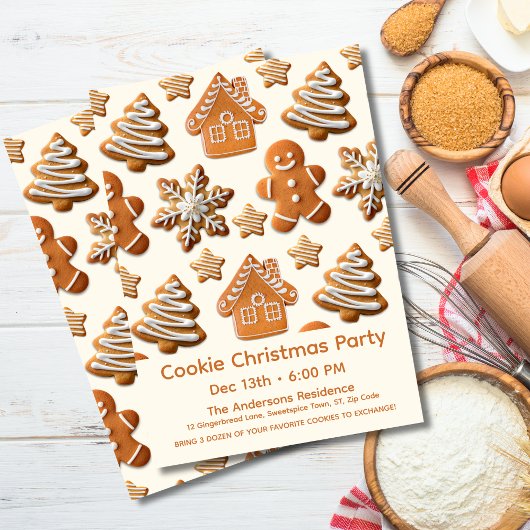 Lebkuchen-Cookie-Einladung Einladung