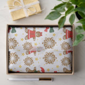 Lebkuchen-Cookie-Muster Weihnachten Seidenpapier (Geschenk)