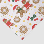 Lebkuchen-Cookie-Muster Weihnachten Seidenpapier (Ausschnitt)