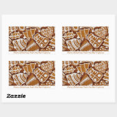 Lebkuchen Cookies, benutzerdefinierte Textaufklebe Rechteckiger Aufkleber (Blatt)