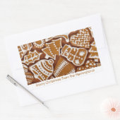 Lebkuchen Cookies, benutzerdefinierte Textaufklebe Rechteckiger Aufkleber (Umschlag)