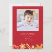 Lebkuchen Cookies Foto Weihnachtskarte Einladung (Rückseite)