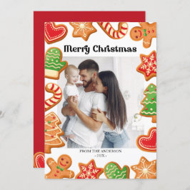 Lebkuchen Cookies Foto Weihnachtskarte Einladung