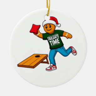 Lebkuchen Cornhole Weihnachten Sport Urlaub  Keramik Ornament