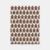 Lebkuchen Dame Weihnachtsgebäck Fleecedecke (Vorderseite)