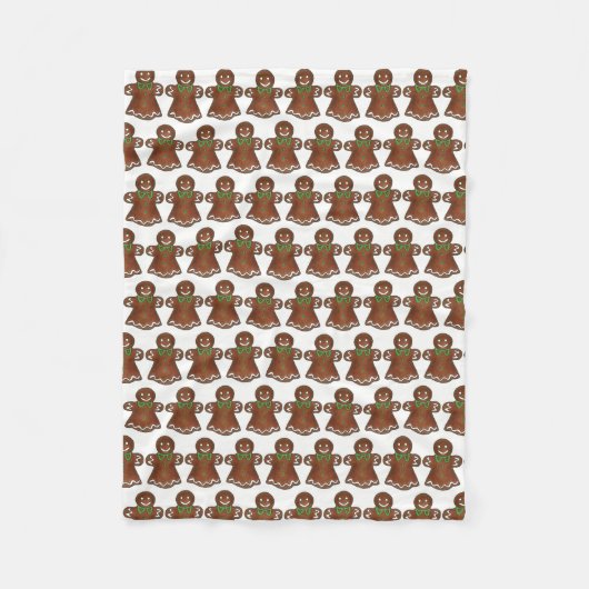 Lebkuchen Dame Weihnachtsgebäck Fleecedecke (Vorderseite)