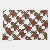 Lebkuchen Dame Weihnachtskekse Holiday Handtuch (Horizontal)