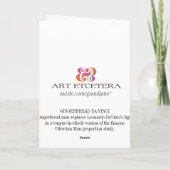 Lebkuchen DaVinci Grußkarte Feiertagskarte (Rückseite)