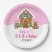 Lebkuchen Dekorieren Geburtstagsparty Pink Pappteller (Vorderseite)