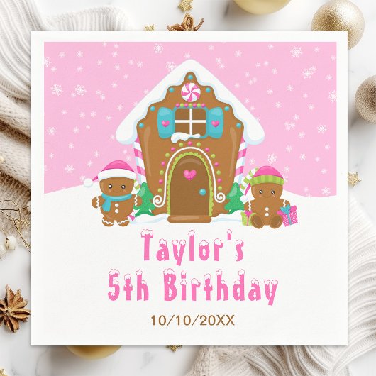 Lebkuchen Dekorieren Geburtstagsparty Pink Serviette