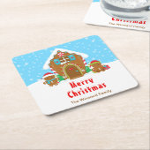 Lebkuchen Dekorieren Party Blau und Rot Rechteckiger Pappuntersetzer (angewinkelt)