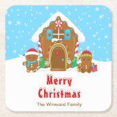 Lebkuchen Dekorieren Party Blau und Rot Rechteckiger Pappuntersetzer (Vorderseite)