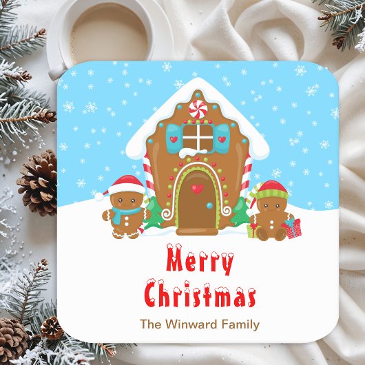 Lebkuchen Dekorieren Party Blau und Rot Rechteckiger Pappuntersetzer