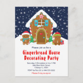 Lebkuchen Dekorieren Party Navy Blue und Red Postkarte (Vorderseite)