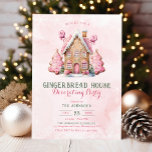 Lebkuchen Dekorieren Weihnachtsweihnachtsfeier Par Einladung<br><div class="desc">Diese niedliche Lebkuchendekoration der Party Einladung ist mit einem rosa Lebkuchenhaus im Aquarellstil gestaltet. Es ist umgeben von Schnee,  Bäumen und Süßigkeiten auf einem hellrosa Hintergrund. Eine rosa Aquarellseite ist ebenfalls vorhanden. Es ist die ideale Einladung für Ihr Party im Winter-Thema Lebkuchen mit Freunden,  Familie oder Kollegen!</div>
