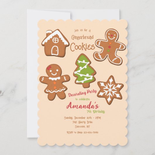 Lebkuchen Einladung (Vorderseite)