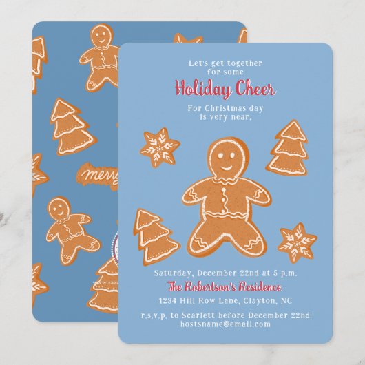 Lebkuchen Einladung (Vorne/Hinten)
