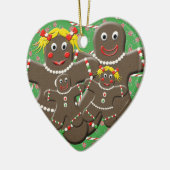Lebkuchen-Familie Keramik Ornament (Links)