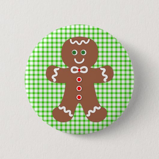 Lebkuchen-Feiertags-Junge Button (Vorderseite)