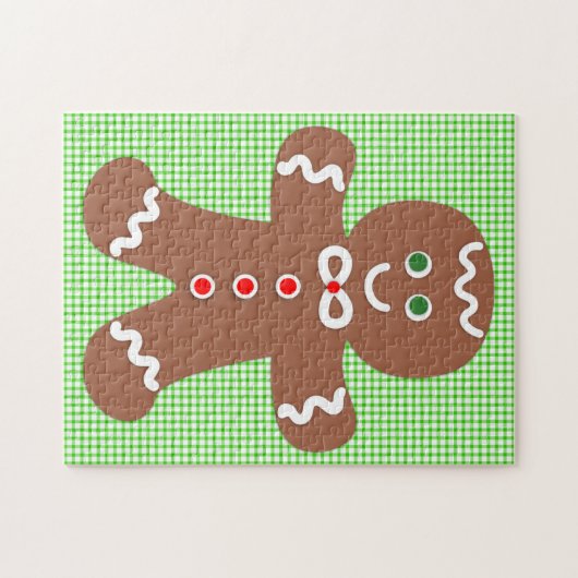 Lebkuchen-Feiertags-Junge Puzzle (Horizontal)