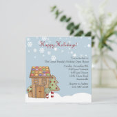 Lebkuchen-Feiertags-offenes Haus-Einladung Einladung (Stehend Vorderseite)