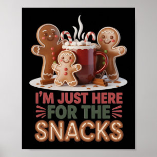 Lebkuchen-Feiertags-Snacks Lustiges Weihnachten  Poster