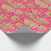 Lebkuchen-Feriendorf Geschenkpapier (Ecke)