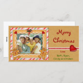 Lebkuchen-Foto-Grüße Feiertagskarte (Vorne/Hinten)