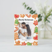 Lebkuchen Foto Weihnachten Postkarte (Stehend Vorderseite)