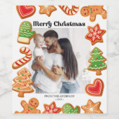Lebkuchen Foto Weihnachtsgeschenk Weinetikett (Einzelnes Label)