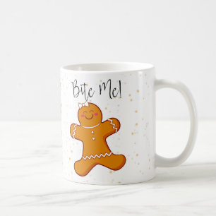 Lebkuchen-Frau, beißen mich Feiertags-Tasse Kaffeetasse