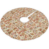 Lebkuchen-Freude-Weihnachtsbaum-Unterlage Polyester Weihnachtsbaumdecke (Schrägansicht)