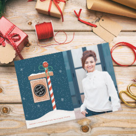 Lebkuchen für den Verkauf Unterschrift Realtor Fot Feiertagskarte