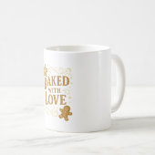 Lebkuchen "gebacken mit Liebe" Weihnachtsfeier Tas Kaffeetasse (VorderseiteRechts)