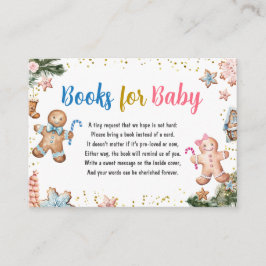 Lebkuchen Gender Reveal Bücher für Baby Begleitkarte