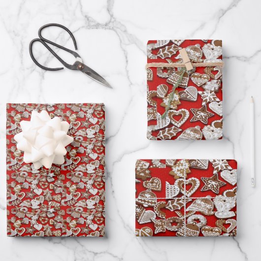 Lebkuchen Geschenkpapier Set (Vorderseite)