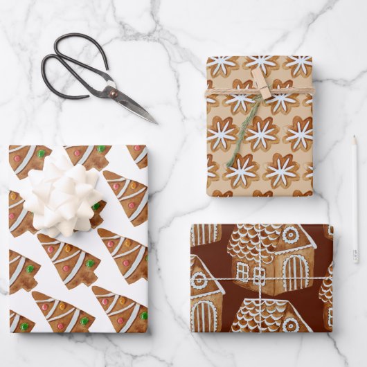 Lebkuchen Geschenkpapier Set (Vorderseite)