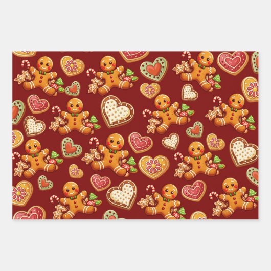 Lebkuchen Geschenkpapier Set (Vorderseite 3)