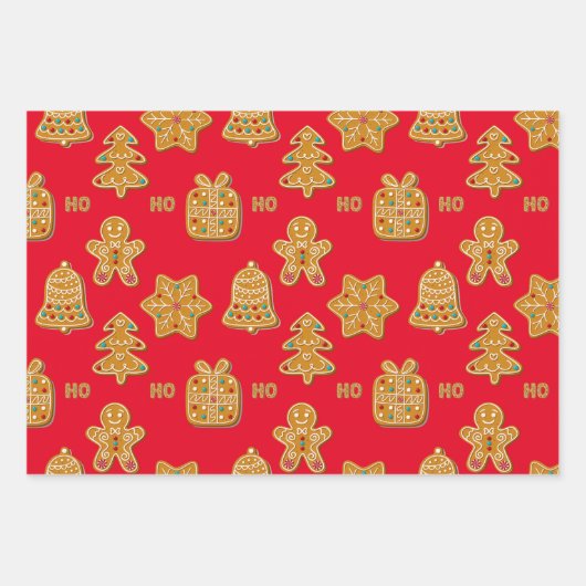 Lebkuchen Geschenkpapier Set (Vorderseite)