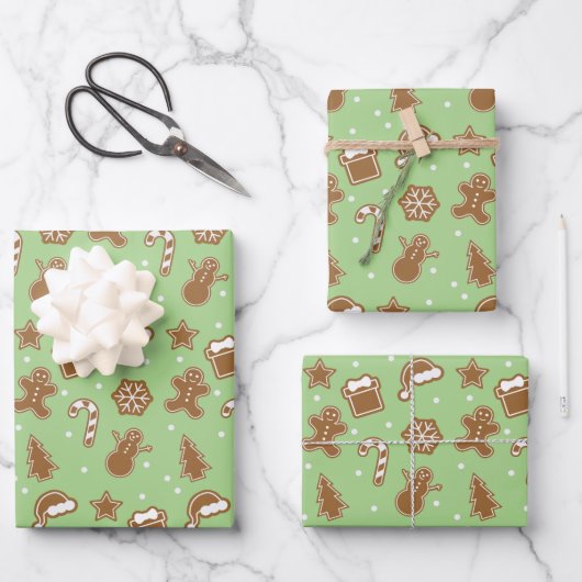Lebkuchen Geschenkpapier Set (Vorderseite)