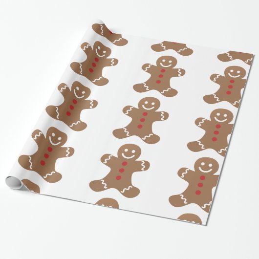 Lebkuchen Gesicht Mann niedlichen Körper Dessert Geschenkpapier (Ungerollt)
