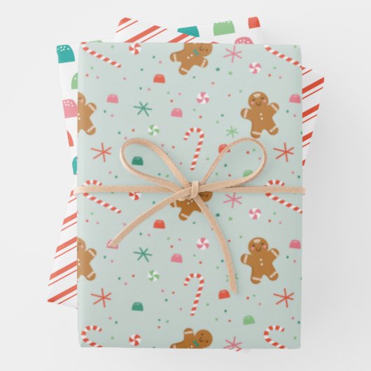 Lebkuchen Gumdrop Urlaubspapier Geschenkpapier Set (Beispiel)