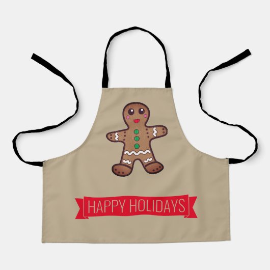 Lebkuchen - Happy Holidays Schürze (Vorderseite)