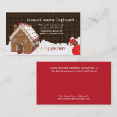 Lebkuchen-Haus-Bäckerei-Plätzchen-Visitenkarte Visitenkarte (Vorne/Hinten)