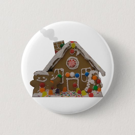Lebkuchen-Haus Button (Vorderseite)