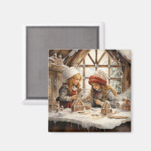 Lebkuchen Haus Cookies Land Küche Mädchen Magnet (Vorderseite/Rückseite)